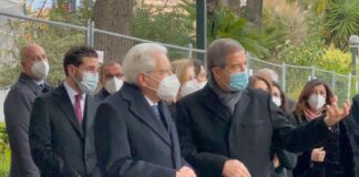 Mattarella visita i giardini di Palazzo d’Orleans