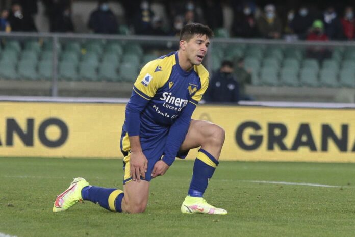 italian soccer Serie A match Hellas Verona FC vs Cagliari Calcio
