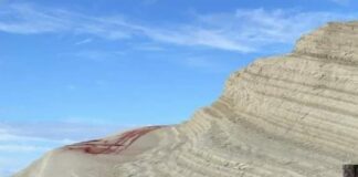 La Scala dei Turchi imbrattata da vandali