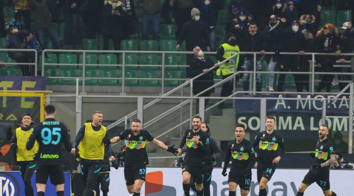 L’Inter batte 2-1 la Lazio e torna in vetta