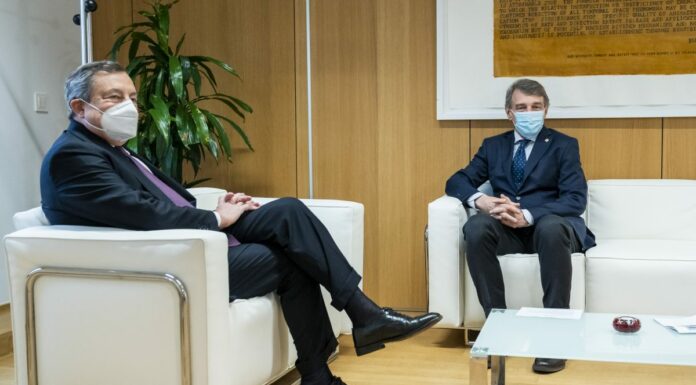 Draghi “Sassoli voleva un’Europa capace di raggiungere risultati”