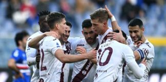 Caputo illude la Samp, rimonta Torino a Marassi