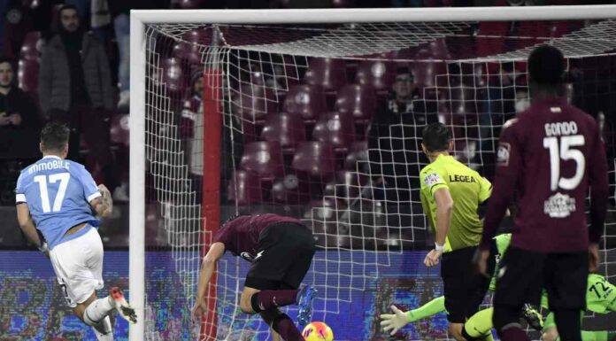 La Lazio si rilancia con Immobile, tris alla Salernitana