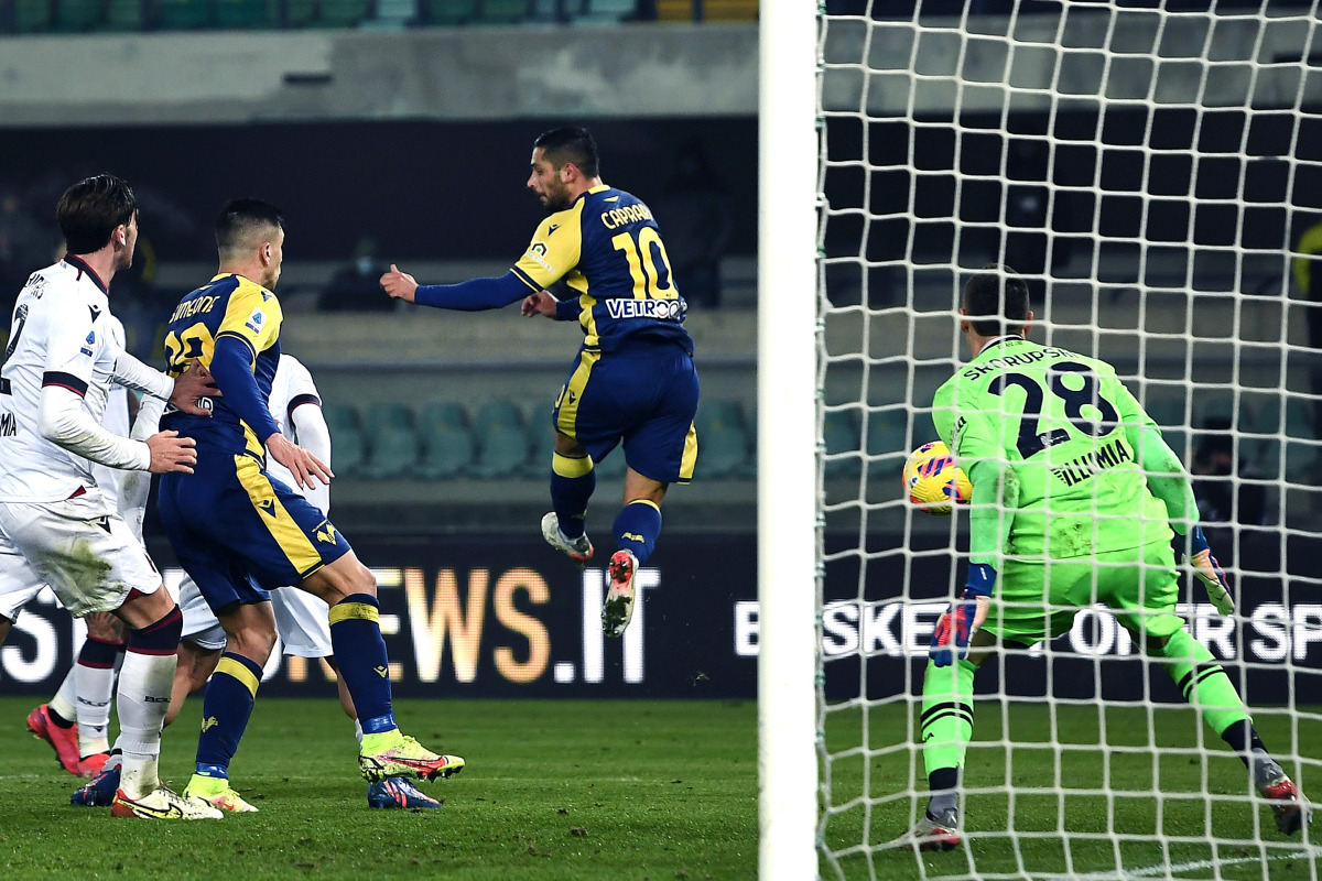 Caprari e Kalinic replicano a Orsolini, Verona-Bologna 2-1