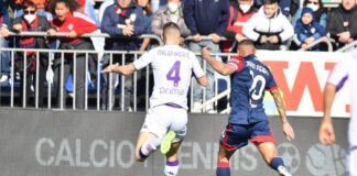 Cagliari-Fiorentina 1-1, Sottil risponde a Joao Pedro