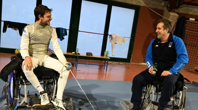 Azzurri olimpici e paralimpici del fioretto insieme a Sarnano