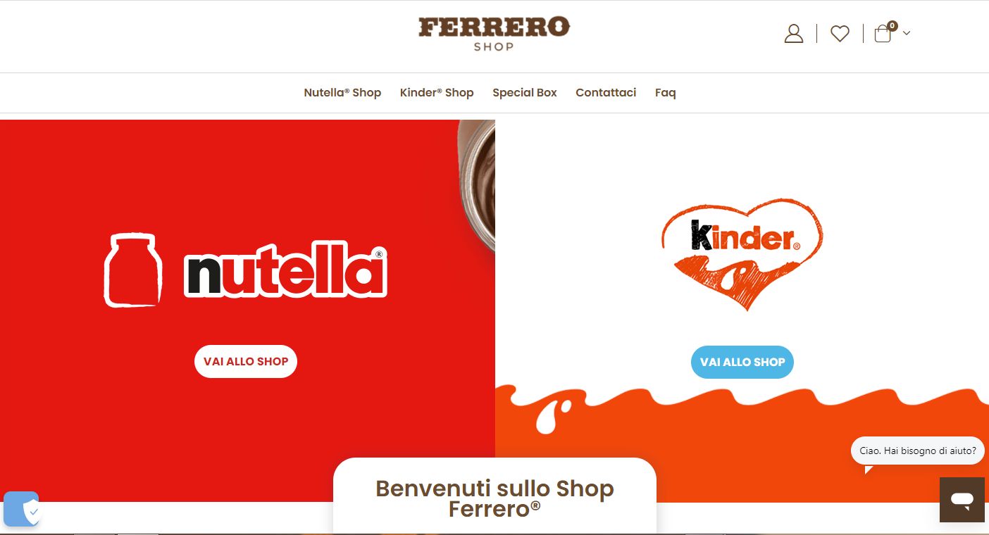 Nasce lo shop on line di Ferrero