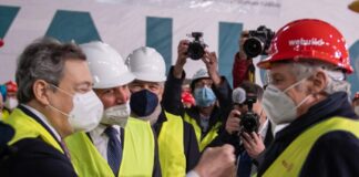 Webuild, Draghi visita i cantieri del Terzo Valico dei Giovi