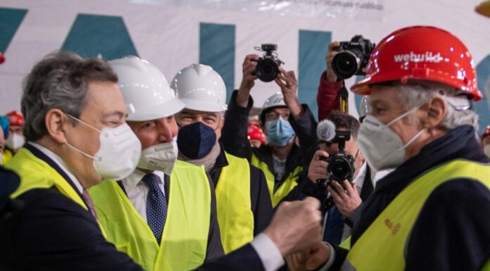 Webuild, Draghi visita i cantieri del Terzo Valico dei Giovi
