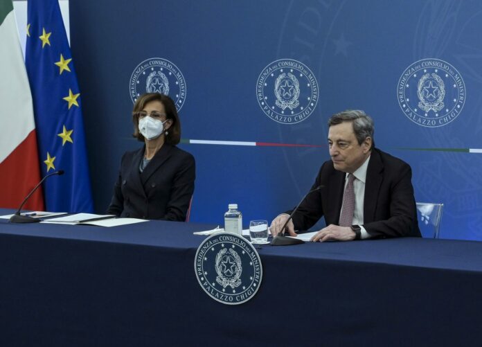 MARIO DRAGHI, MARTA CARTABIA MINISTRO, DANIELE FRANCO MINISTRO