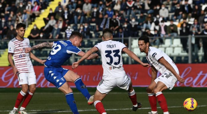 Pavoletti salva il Cagliari, a Empoli finisce 1-1