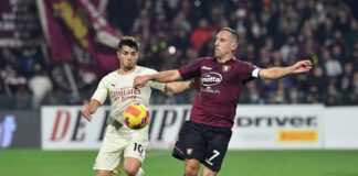 Il Milan inciampa, a Salerno finisce 2-2