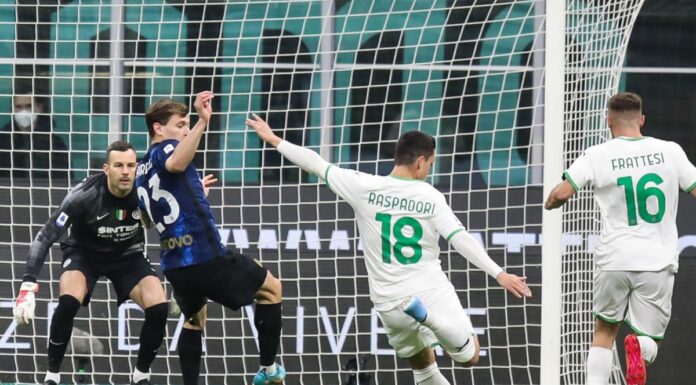 Il Sassuolo piega l’Inter 2-0, luci azzurre a San Siro