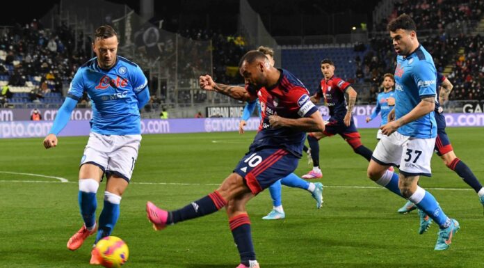 Il Napoli pareggia a Cagliari e fallisce il sorpasso in vetta