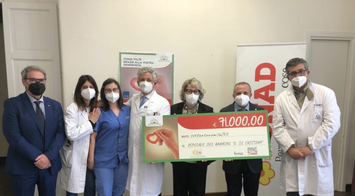 PAC2000A Conad dona 71 mila euro all’Ospedale Di Cristina di Palermo