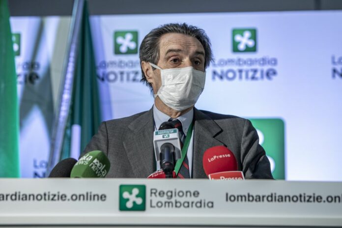 EMERGENZA CORONAVIRUS, CONFERENZA STAMPA DEL GOVERNATORE DELLA LOMBARDIA FONTANA