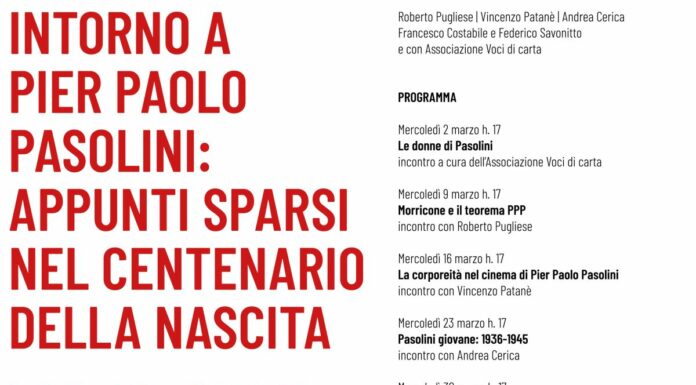 Ciclo di incontri su Pasolini al Circuito Cinema Venezia