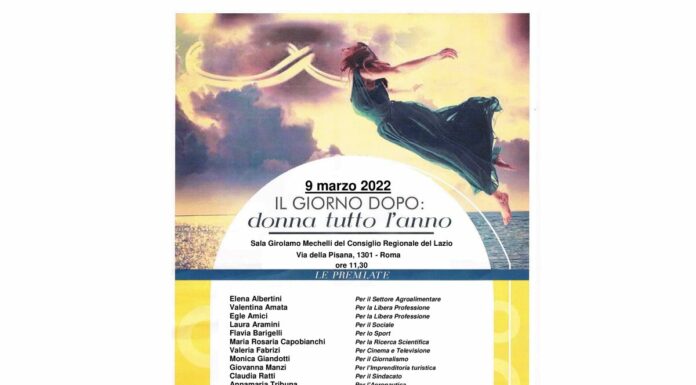 Il 9 marzo la consegna del premio “Il Giorno dopo: Donna tutto l’anno”