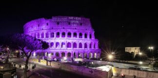 Giornata Disturbi alimentari, il Colosseo illuminato di lilla da Acea