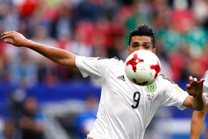 Portugal vs Mexico KAZAN RT 18 06 2017 PORTUGAL VS MEXICO JIMENEZ Raul of Mexico observes ba