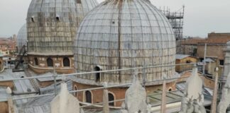 Palazzo Ducale a Venezia, lavori per la messa in sicurezza delle facciate esterne