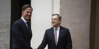 Draghi vede il premier olandese Rutte “Ferma condanna della strage di civili”