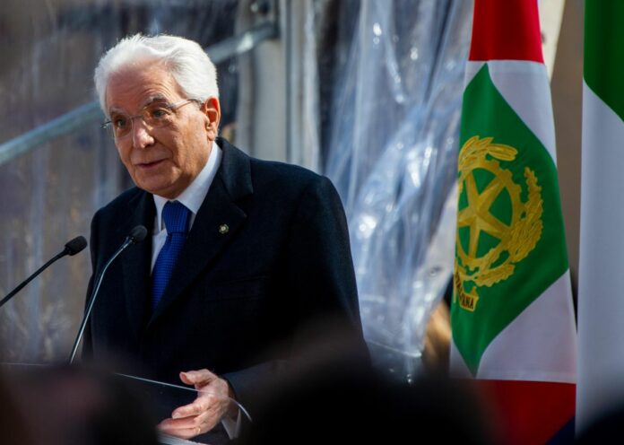 Norcia, la prima visita ufficiale di Sergio Mattarella dopo la sua riconferma a Presidente della Repubblica