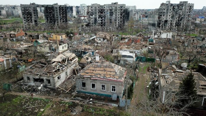 Guerra Russia-Ucraina, gli edifici della Città di Mariupiol dopo i bombardamenti