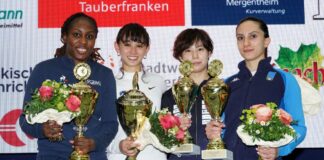 Cdm fioretto donne, Cipressa bronzo a Tauber