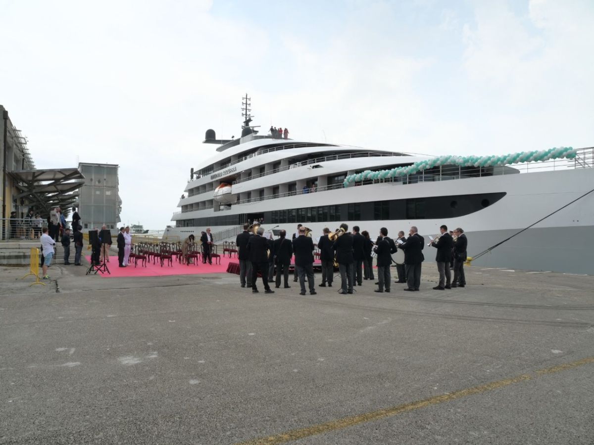 Emerald Cruises’ First Ocean Yacht, Emerald Azzurra, Christened in Venice  (Image ITALPRESS.COM - May 2022)