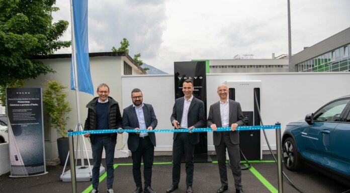 Volvo, inaugurata la prima stazione di ricarica veloce in Trentino