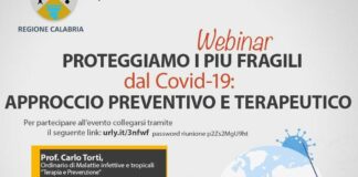 Covid, webinar regione Calabria su cure per soggetti più fragili