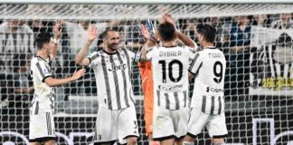 Juve-Lazio 2-2, ultima allo Stadium per Chiellini e Dybala