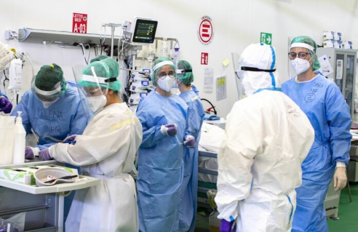 Bergamo - covid- il contigente medico russo a Bergamo nell' aprile 2020