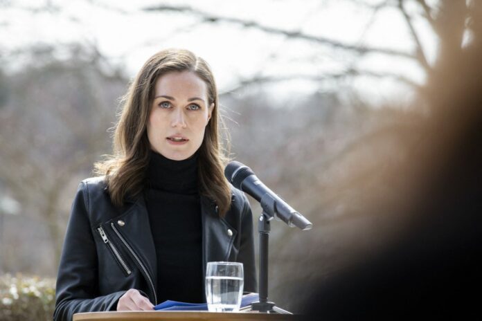 Stoccolma, Il primo ministro Magdalena Andersson svedese incontra il primo ministro finlandese Sanna Marin