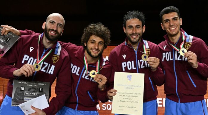 Agli Assoluti dominio delle Fiamme Oro nelle gare di spada a squadre