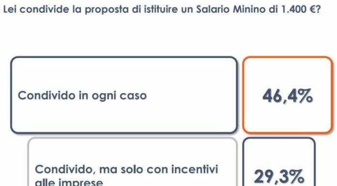L’idea del salario minimo piace al 46% degli italiani