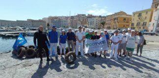 Gaeta, raccolti 1000 kg di Pneumatici Fuori Uso in mare e a terra