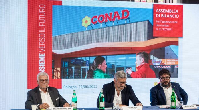 Conad, nel 2021 fatturato +6,5% a 17 miliardi