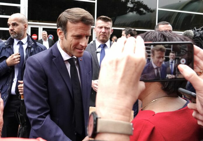 Emmanuel Macron votes for the legislatives election 2022 - Le Touquet