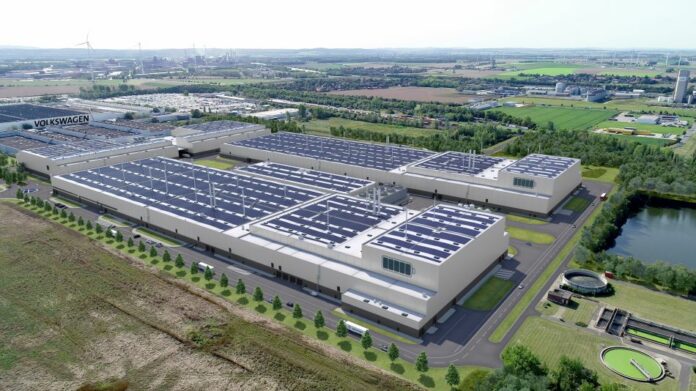 Future giga-factory for battery cells at the Salzgitter site.