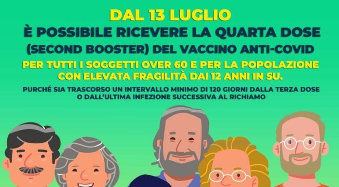 Vaccino, in Sicilia via alla quarta dose per over 60 e fragili over 12