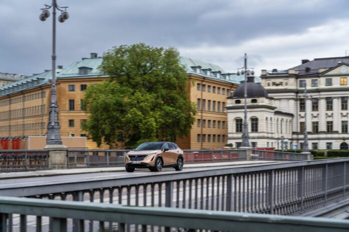 Ariya test drive in Stockholm