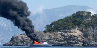 Campania, Yacht in fiamme a Li Galli, droni verificano inquinamento