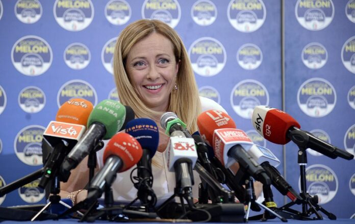 Conferenza stampa di Giorgia Meloni sui risultati elettorali delle Comunali