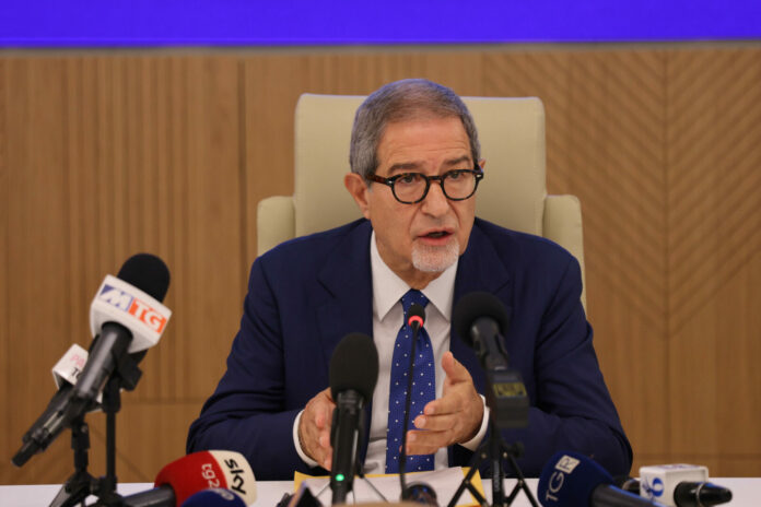 Palermo, conferenza stampa di Nello Musumeci sulla sua candidatura alle prossime elezioni regionali