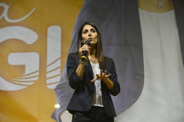 Chiusura della campagna elettorale di Virginia Raggi a piazza Bocca della Verita'
