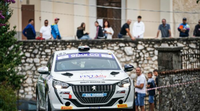 Farina vince Peugeot Competition 208 Rally Cup Top 2022