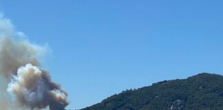Incendi boschivi, sopralluogo del Presidente Toti a Laigueglia