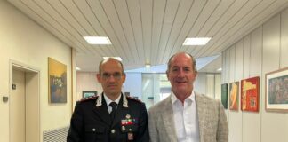 Zaia incontra il nuovo comandante del Gruppo Carabinieri di Treviso